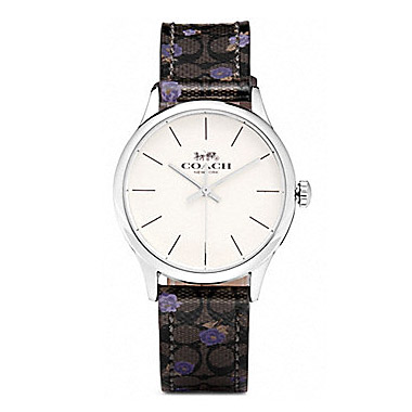 COACH】コーチ コーティングレザー ルビー シグネチャー 花柄 フラワー