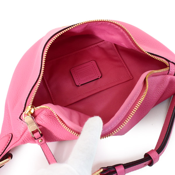 COACH】コーチ ペブルレザー ベルトバッグ 2way ワンショルダー バック