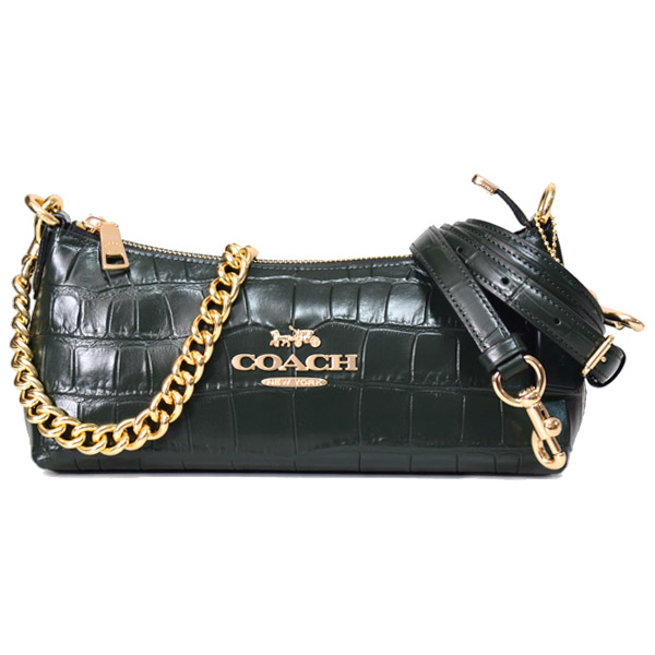 COACH】コーチ クロコダイル エンボスドレザー シャーロット クロス