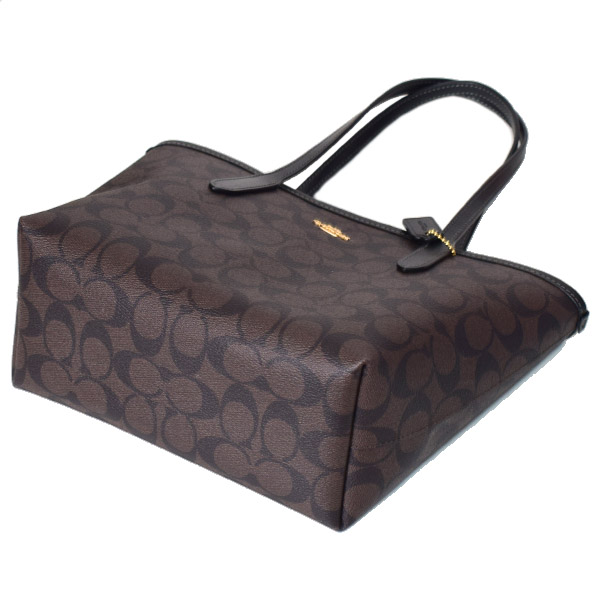 COACH】コーチ コーティングキャンバス レザー シグネチャー ミニ