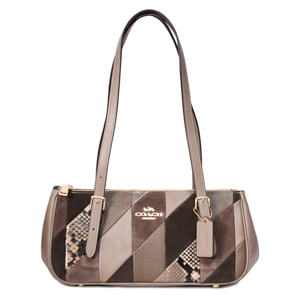 COACH】コーチ バッグ パッチワーク スエード パイソン レザー