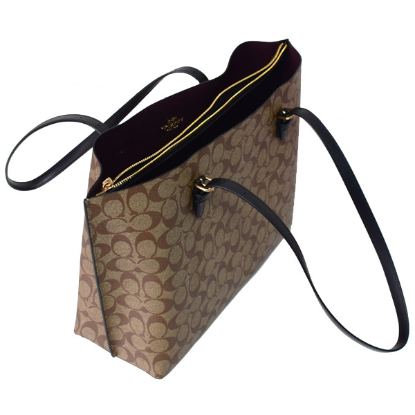 COACH】コーチ コーティングキャンバス スムースレザー シグネチャー