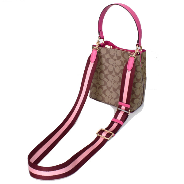 COACH】コーチ コーティングキャンバス スムースレザー シグネチャー