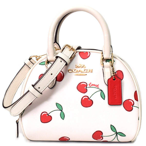 COACH】コーチ レザー チェリー さくらんぼ ミニ ドーム サッチェル