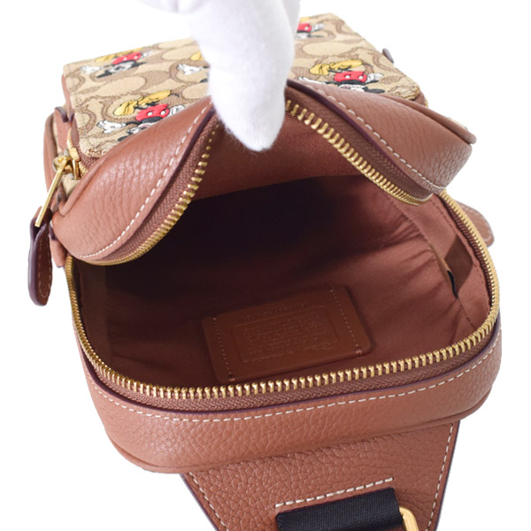 COACH】コーチ ジャガード レザー シグネチャー ディズニー ミッキー