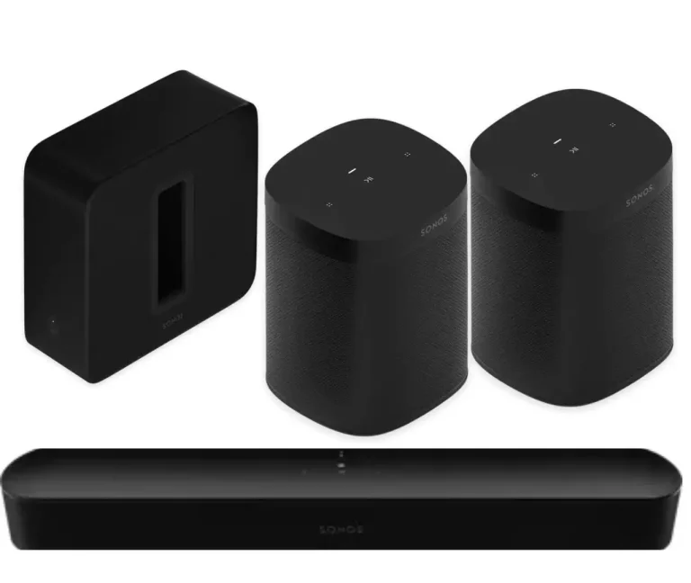 Package Sonos Beam Gen 2 + Sonos Sub Gen 3 + 2 Sonos One SL