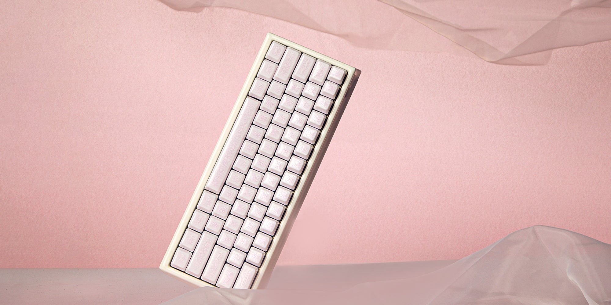 Ceramic Keycap Full Set V2-Pink Crazed