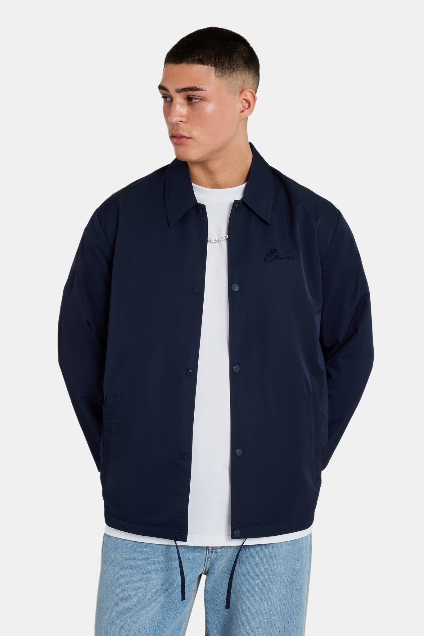 Coach Jacket - Navy | Mens Outerwear | Shop Jackets at CERNUCCI