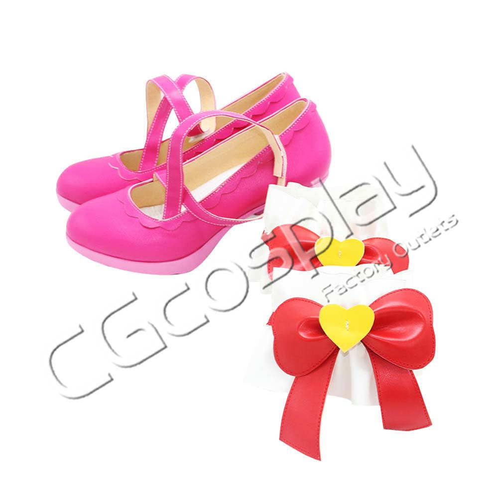 アイカツ! 星宮いちご ピンクステージ コスプレ靴/ブーツ コスプレ衣装