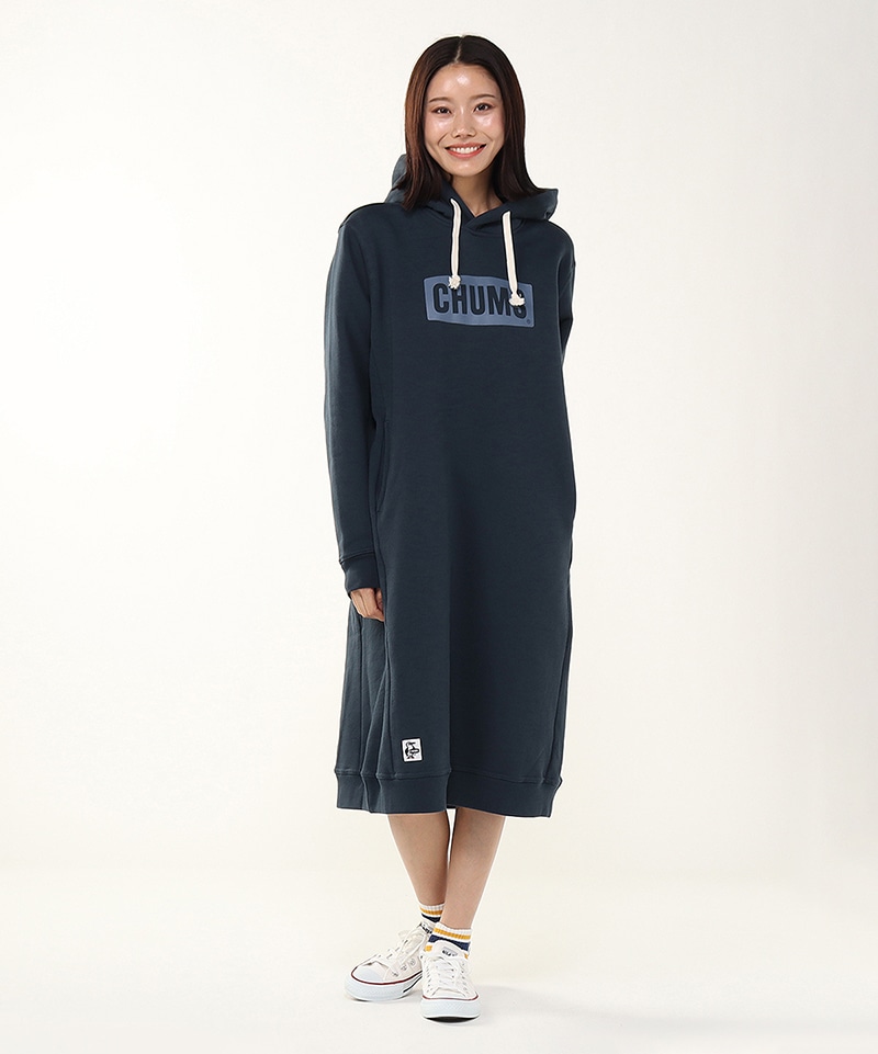 CHUMS Logo Long Parka/チャムスロゴロングパーカー(ワンピース