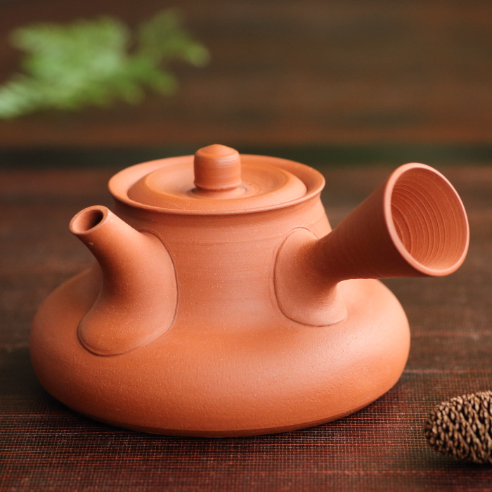 伊藤成二 朱泥急須 満容量170ml 作家もの常滑焼ティーポット 日本茶