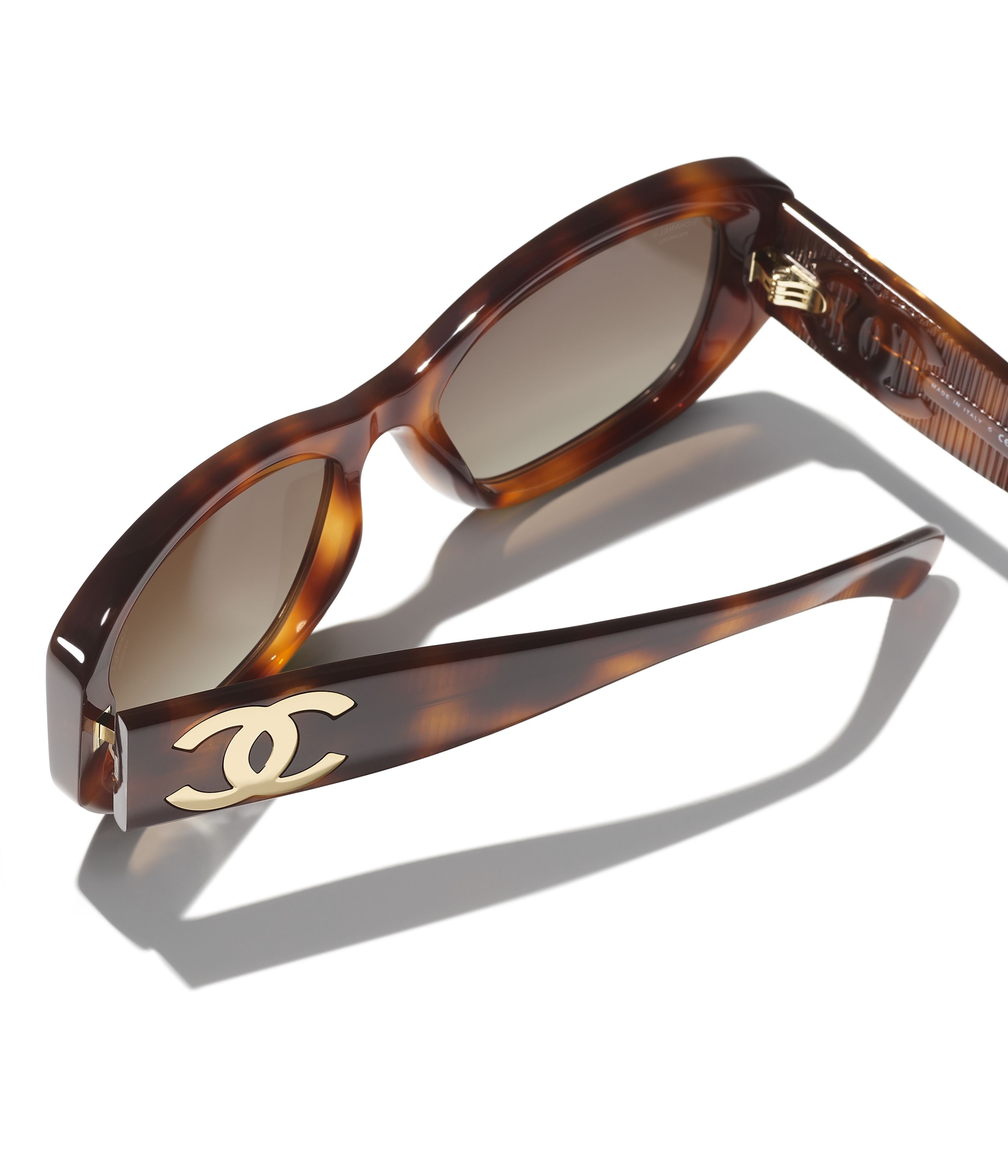 CHANEL サングラス: レクタングル シェイプ サングラス, アセテート