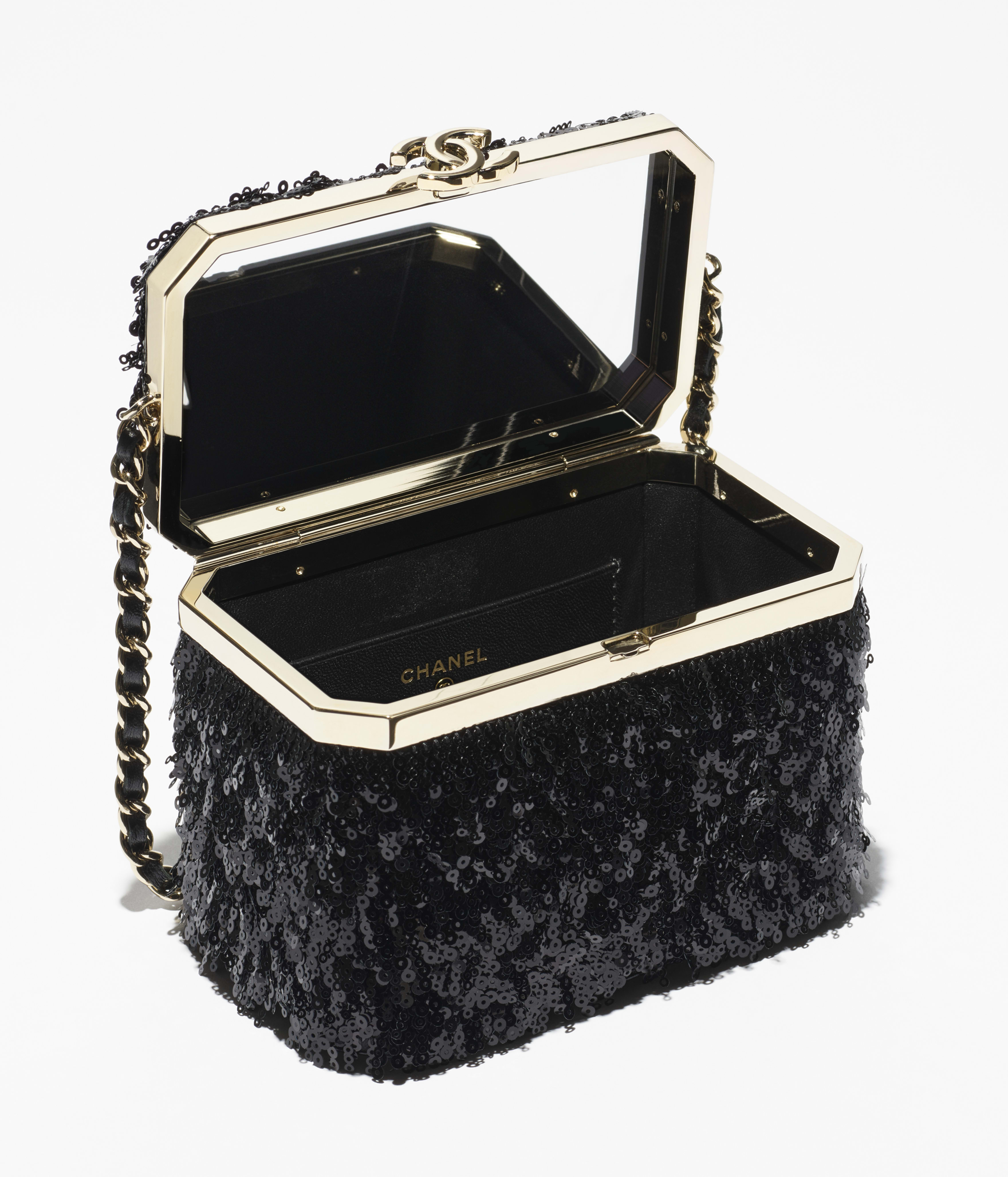 ヴァニティケース - スパンコール、ブラック — ファッション | CHANEL