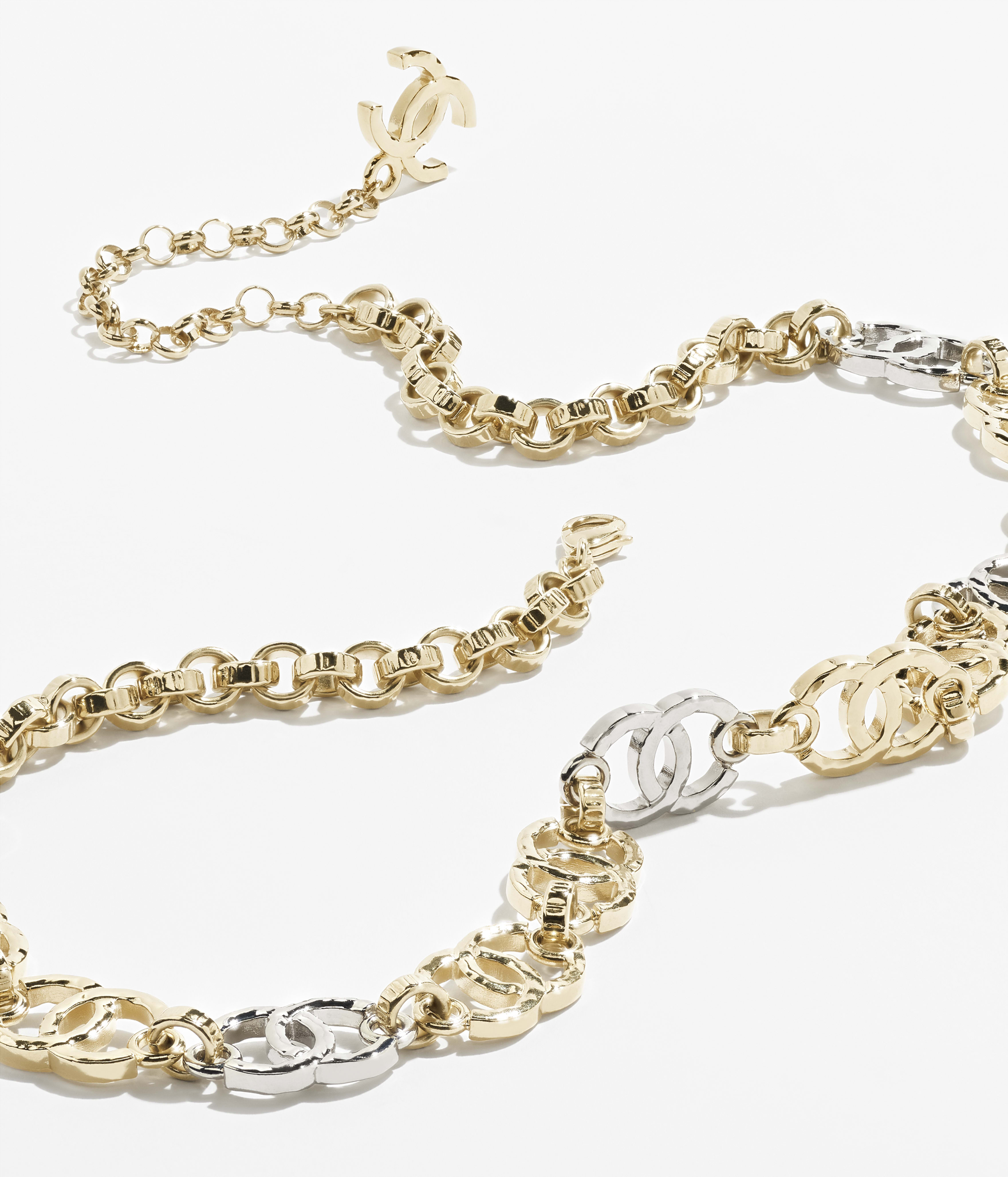 チェーンベルト - メタル、ゴールド & シルバー — ファッション