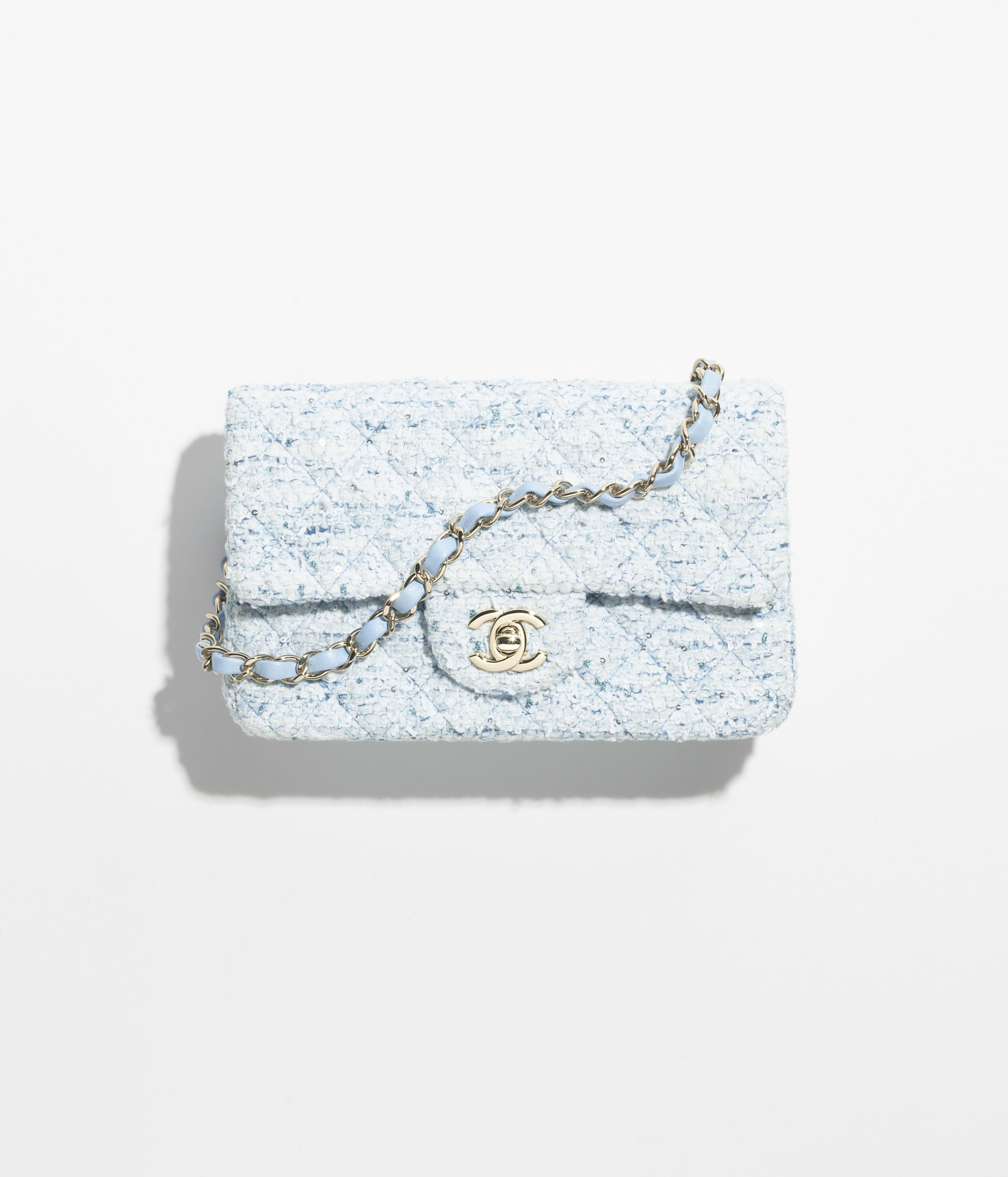 カメリア モチーフ ブローチ - ツイード、ホワイト & ブラック