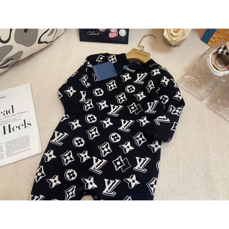 ルイヴィトン新生児服 ベビー服秋冬可愛いハイブランドLV子供服