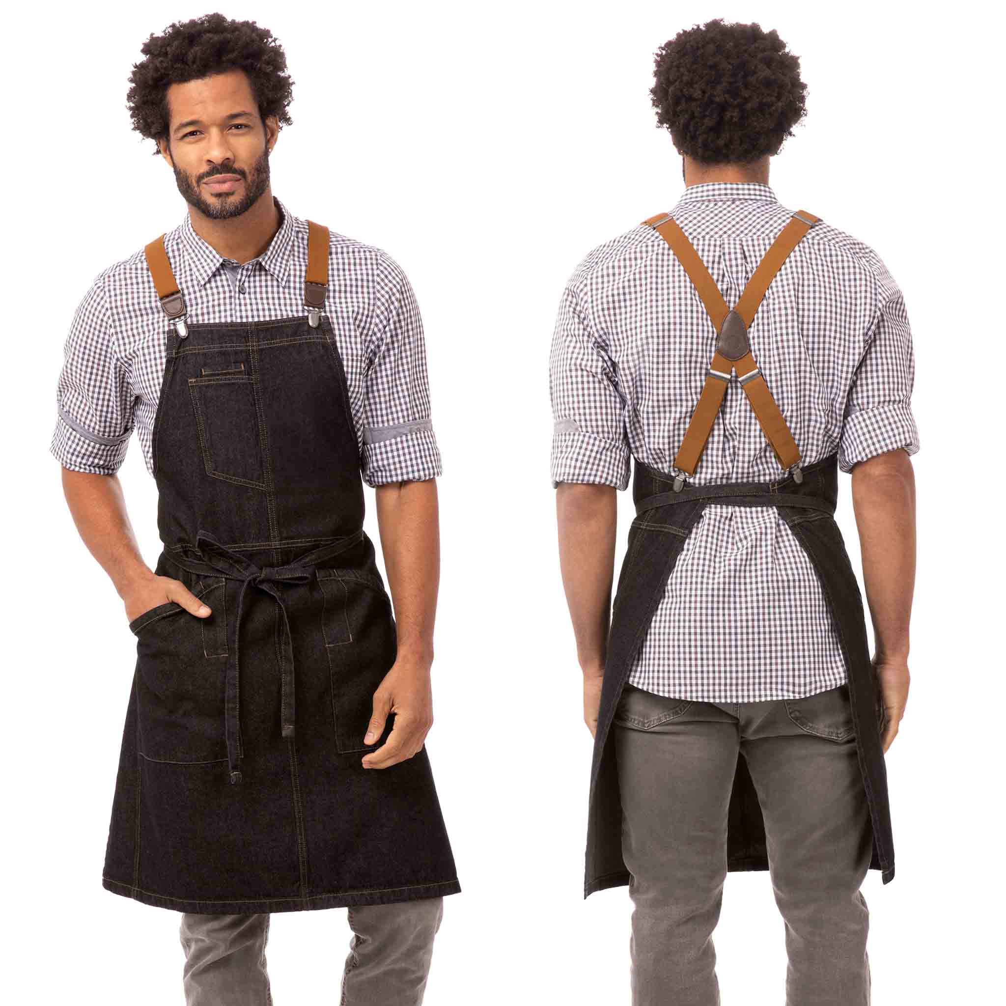 シェフワークス バークレー デニム クロスバック エプロン — Chef