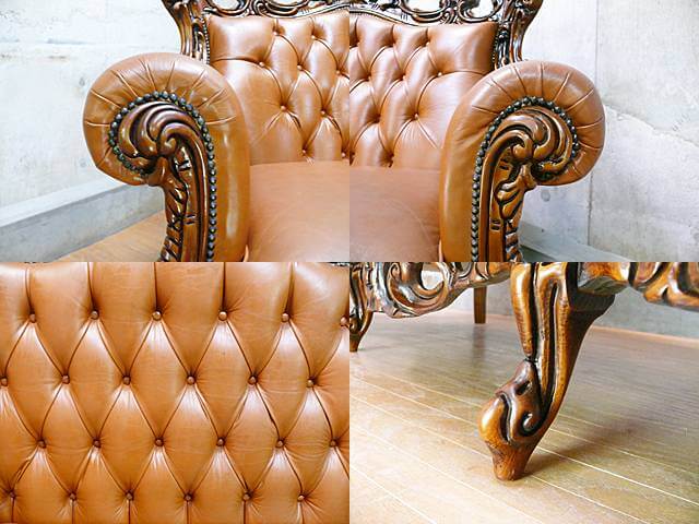 モレロ・ジャンパウロ】Morello gianpaolo イタリア製 ロココ様式 本革