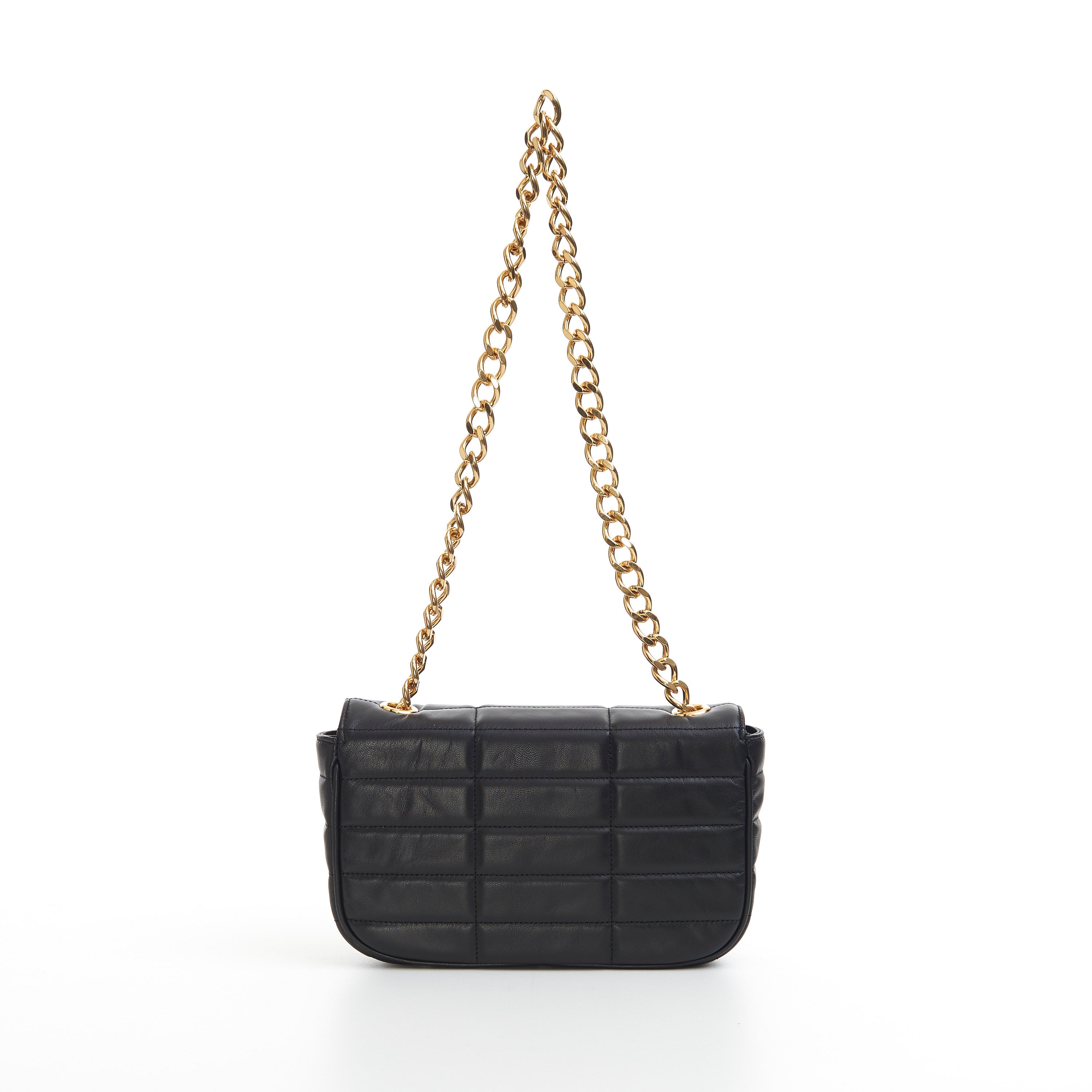 Chain Shoulder Bag Matelasse Monochrome Celine In Black Quilted