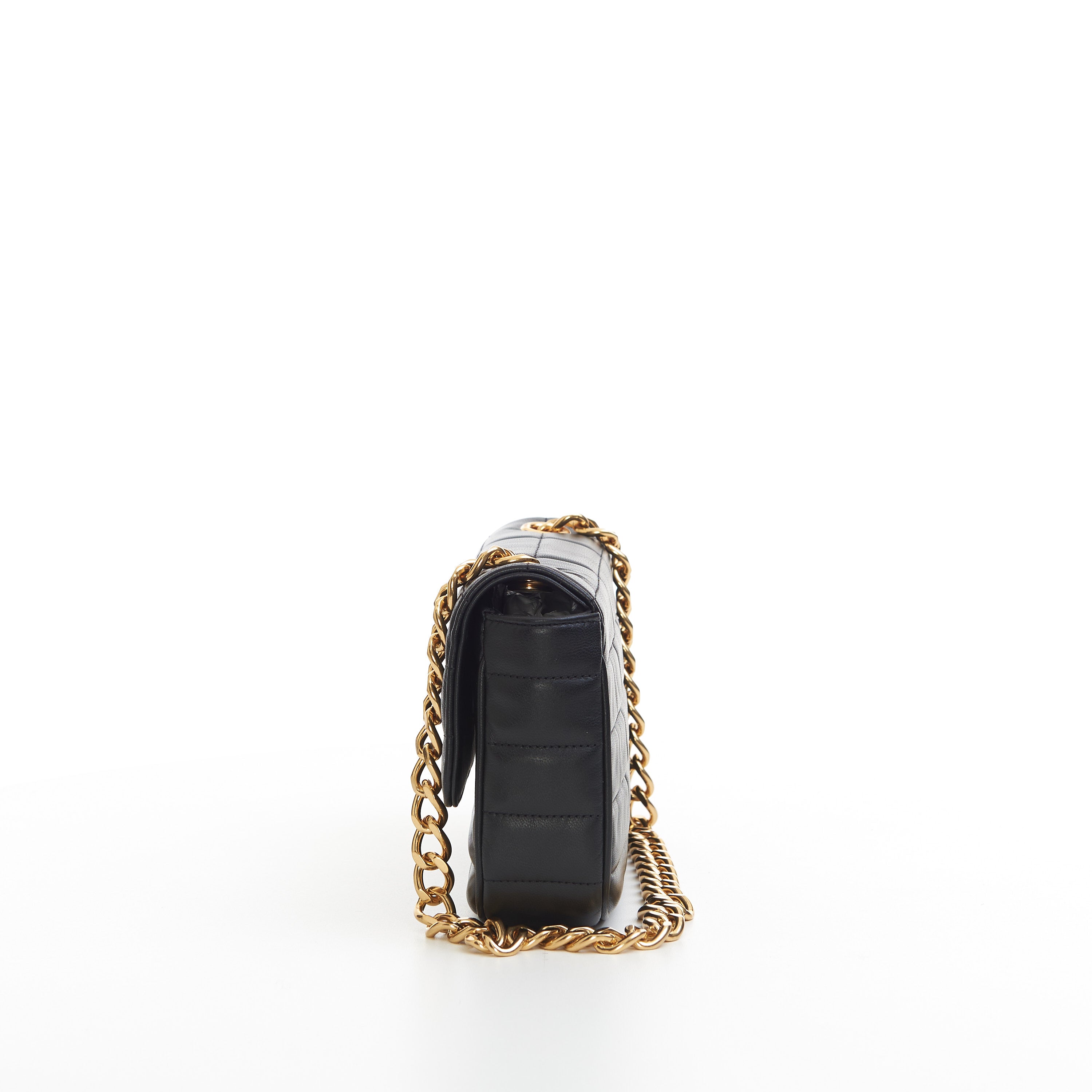 Chain Shoulder Bag Matelasse Monochrome Celine In Black Quilted