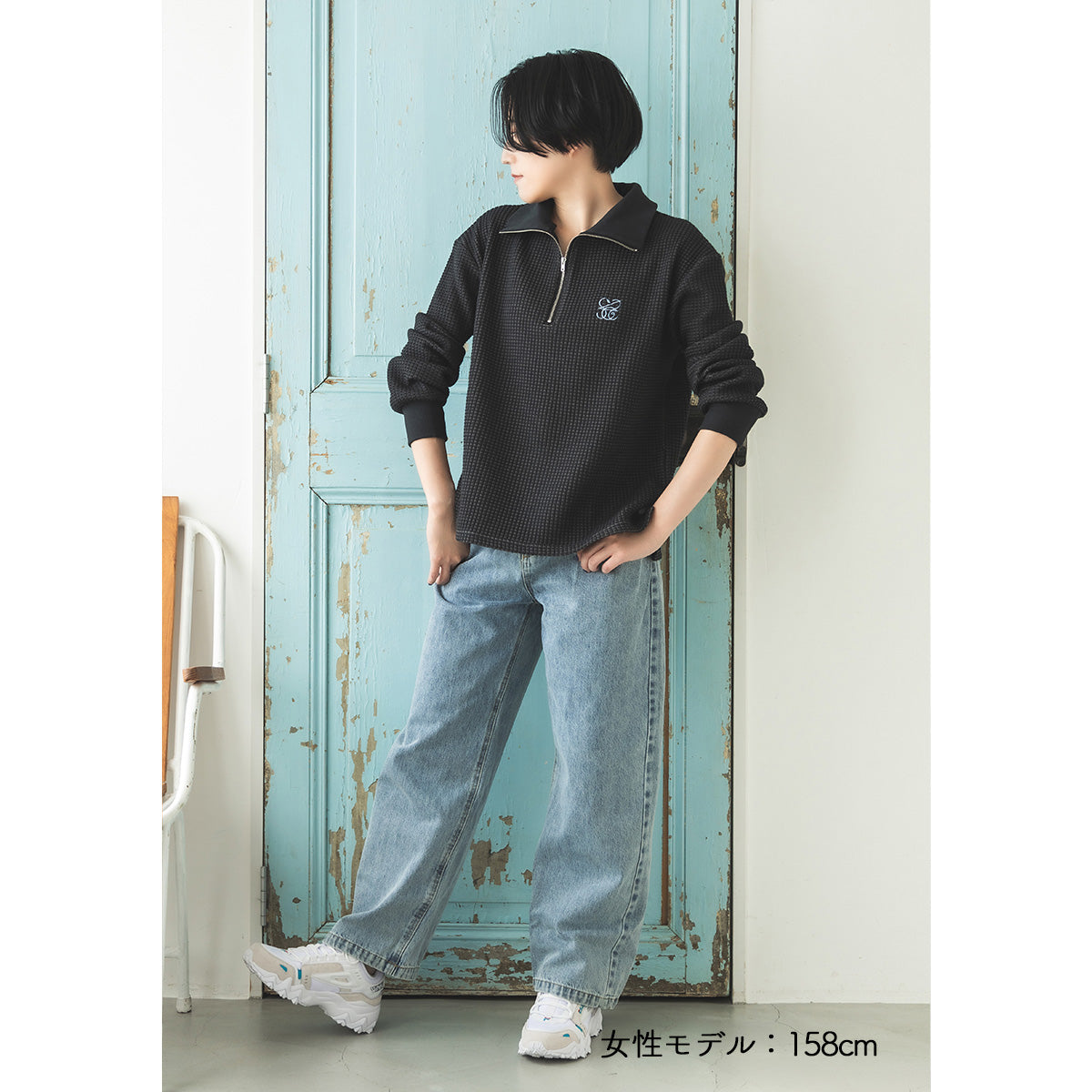 cielkocka】ハーフジップシャツ