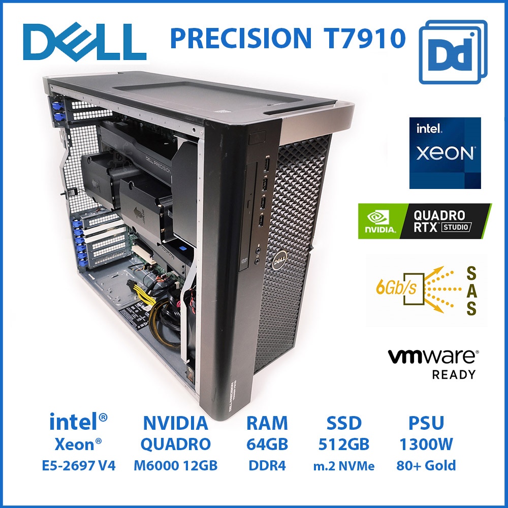 DELL Precision T7910 Workstation Dual Xeon E5-2697 V4 36C/72T RAM