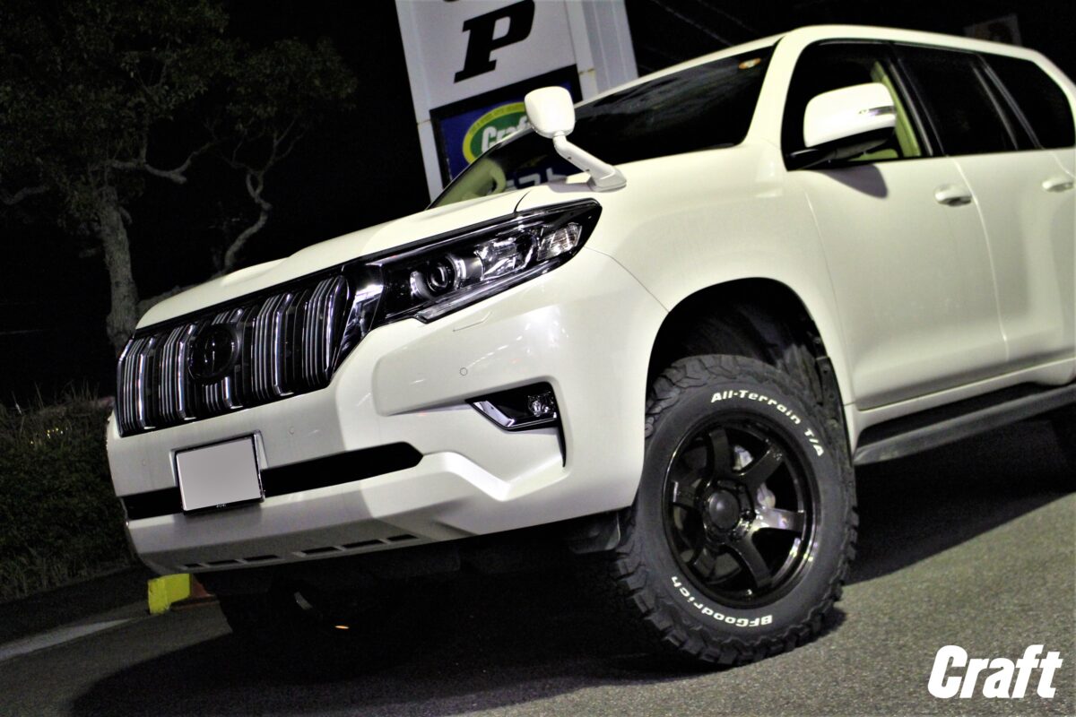 150プラドに9J 18インチ装着！モトレージ2インチリフトアップで迫力