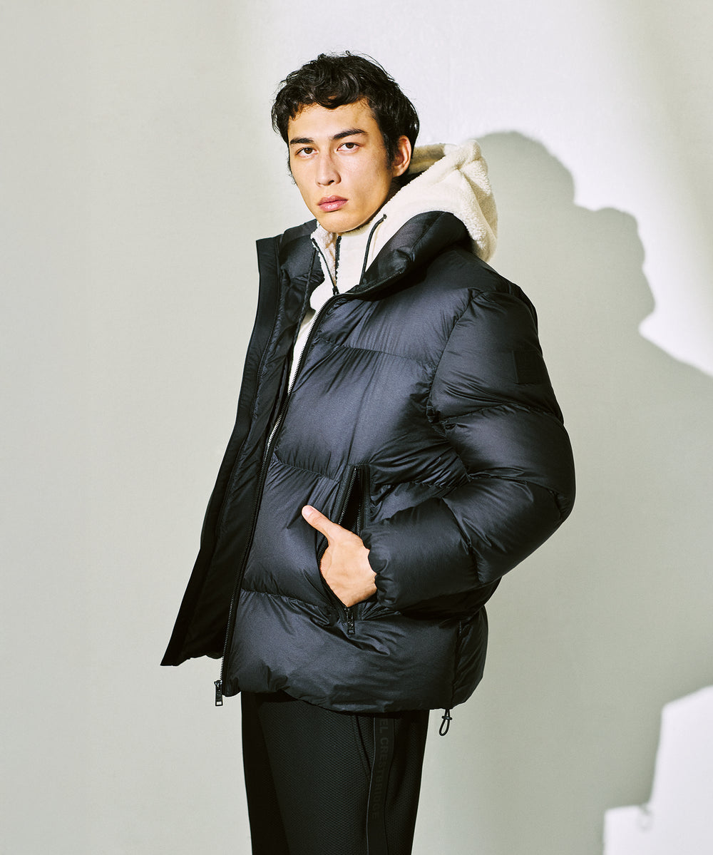 BLACK lab.】ライトウェイトスタンドネックリップダウン（ブルゾン