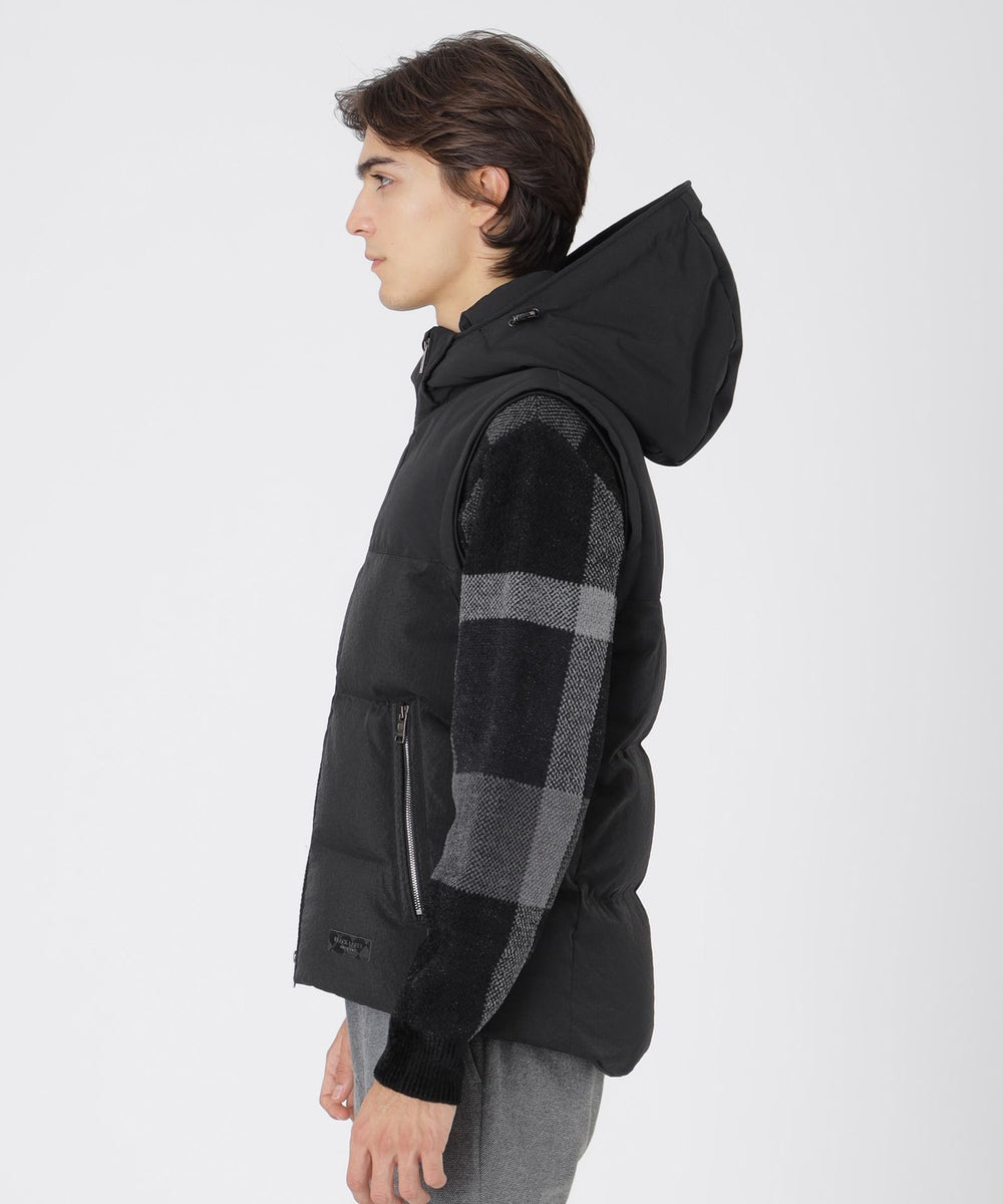 ファブリックコンビダウンベスト（ブルゾン）｜BLACK LABEL