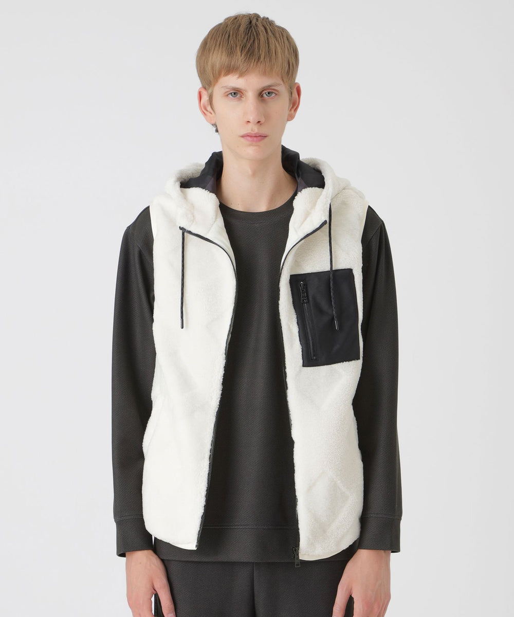 BLACK lab.】シャドーチェックボアベスト（カットソー）｜BLACK LABEL