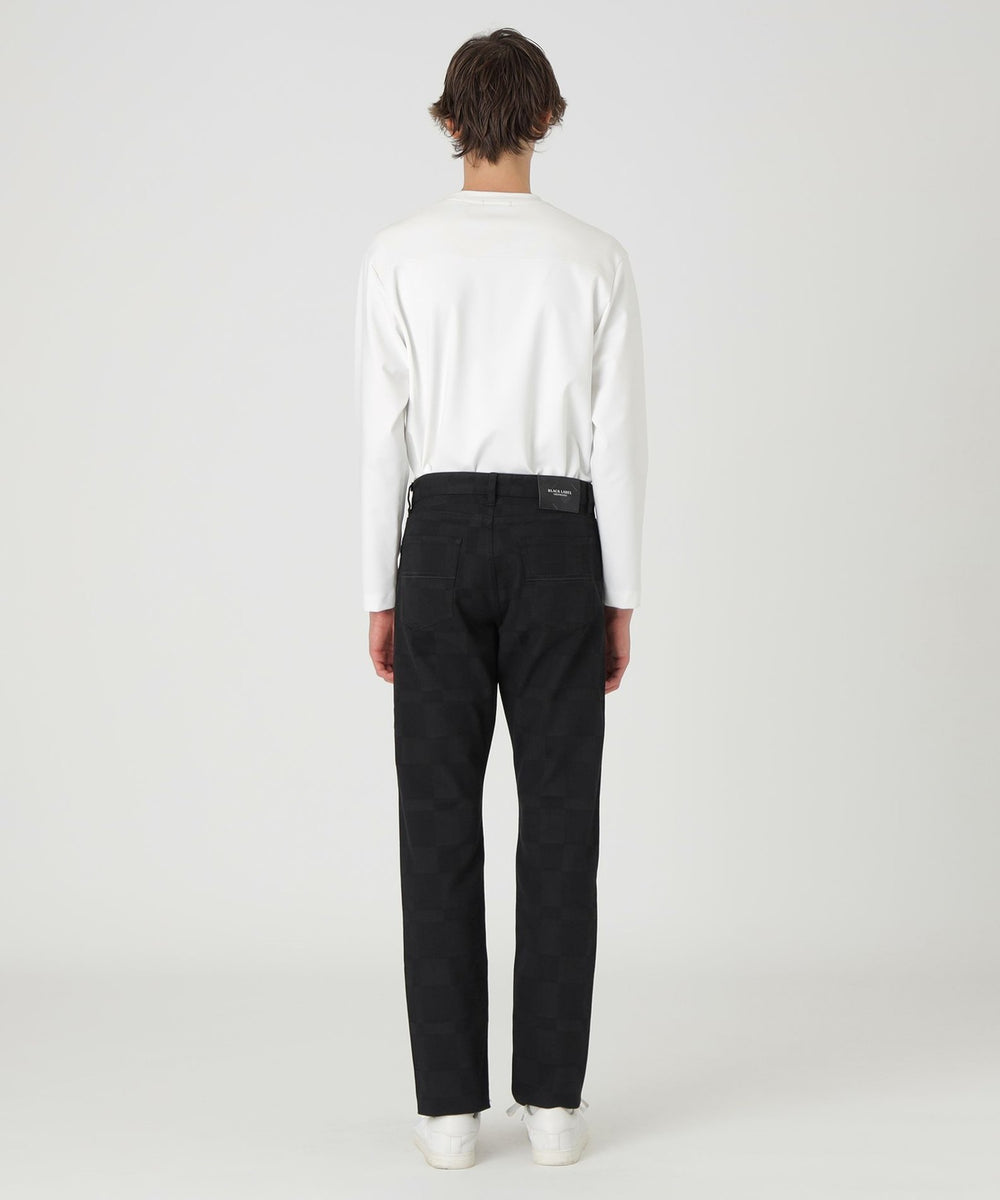 シャドーチェックブラックデニム（カジュアルパンツ）｜BLACK LABEL