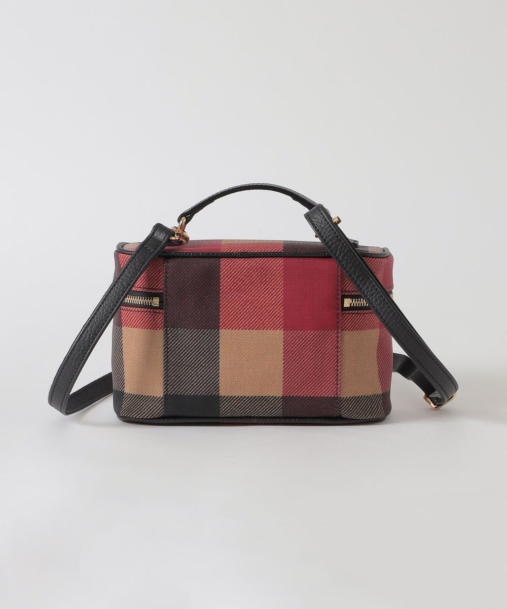 クレストブリッジチェックPVCバニティショルダー（バッグ）｜BLUE