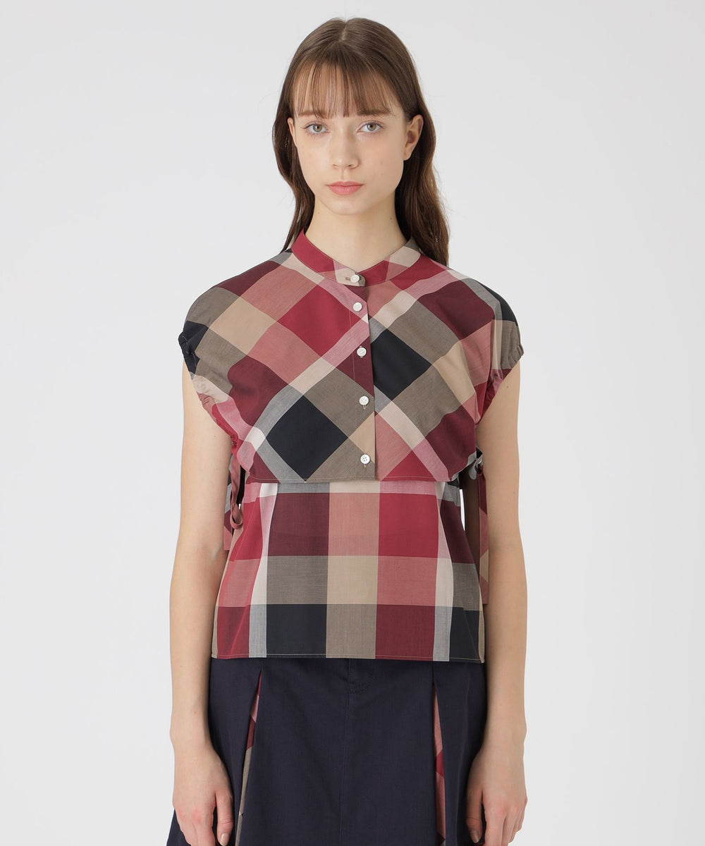 接触冷感】【吸水速乾】クレストブリッジチェッククールドライブラウス