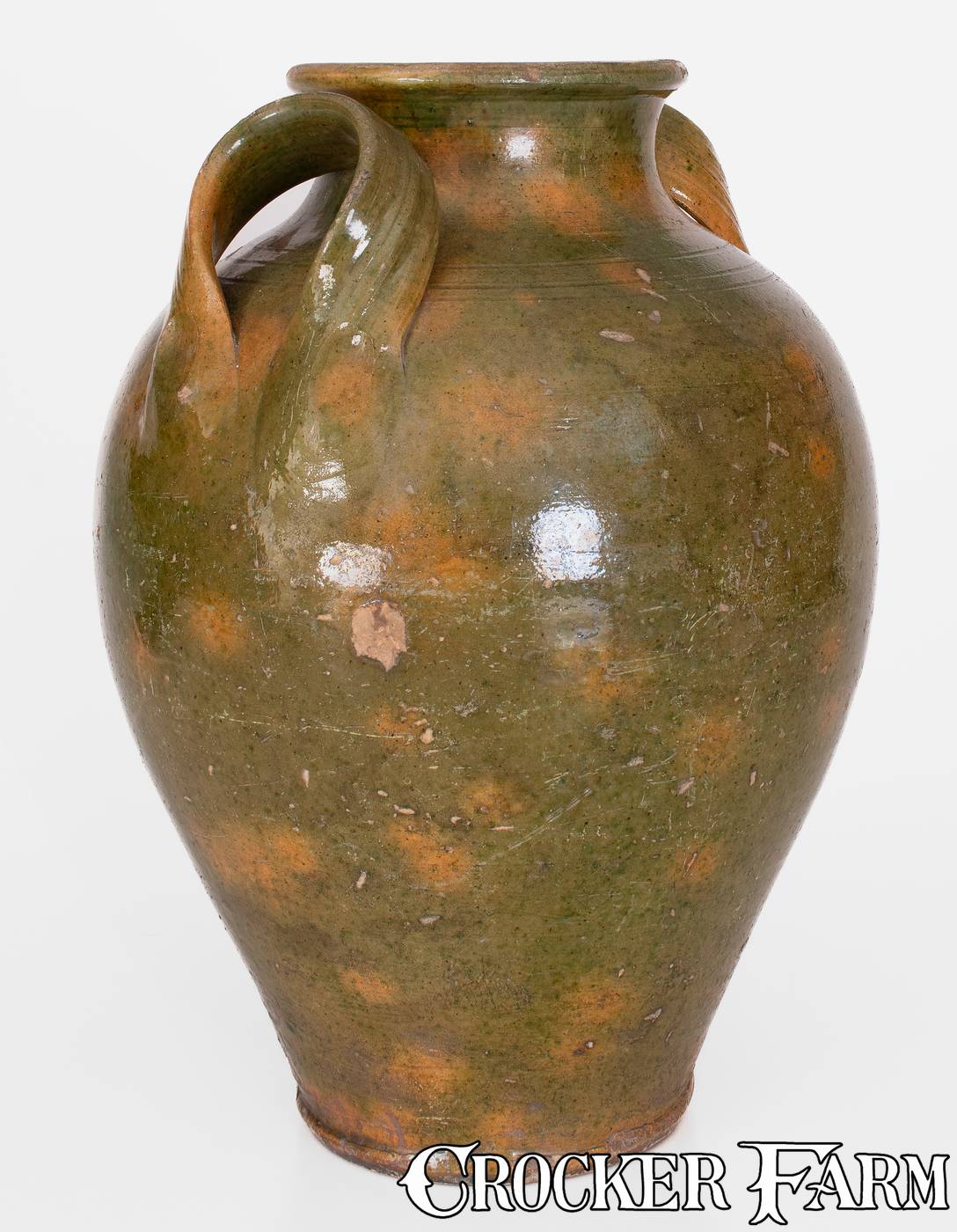 Rare and Fine Copper-Glazed Redware Jar attrib. Christopher