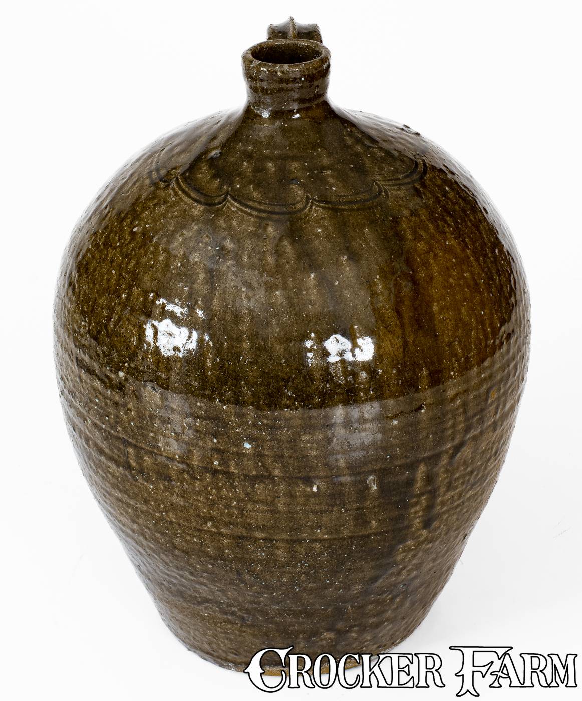 North Carolina Alkaline-Glazed Stoneware Jug, probably Thomas