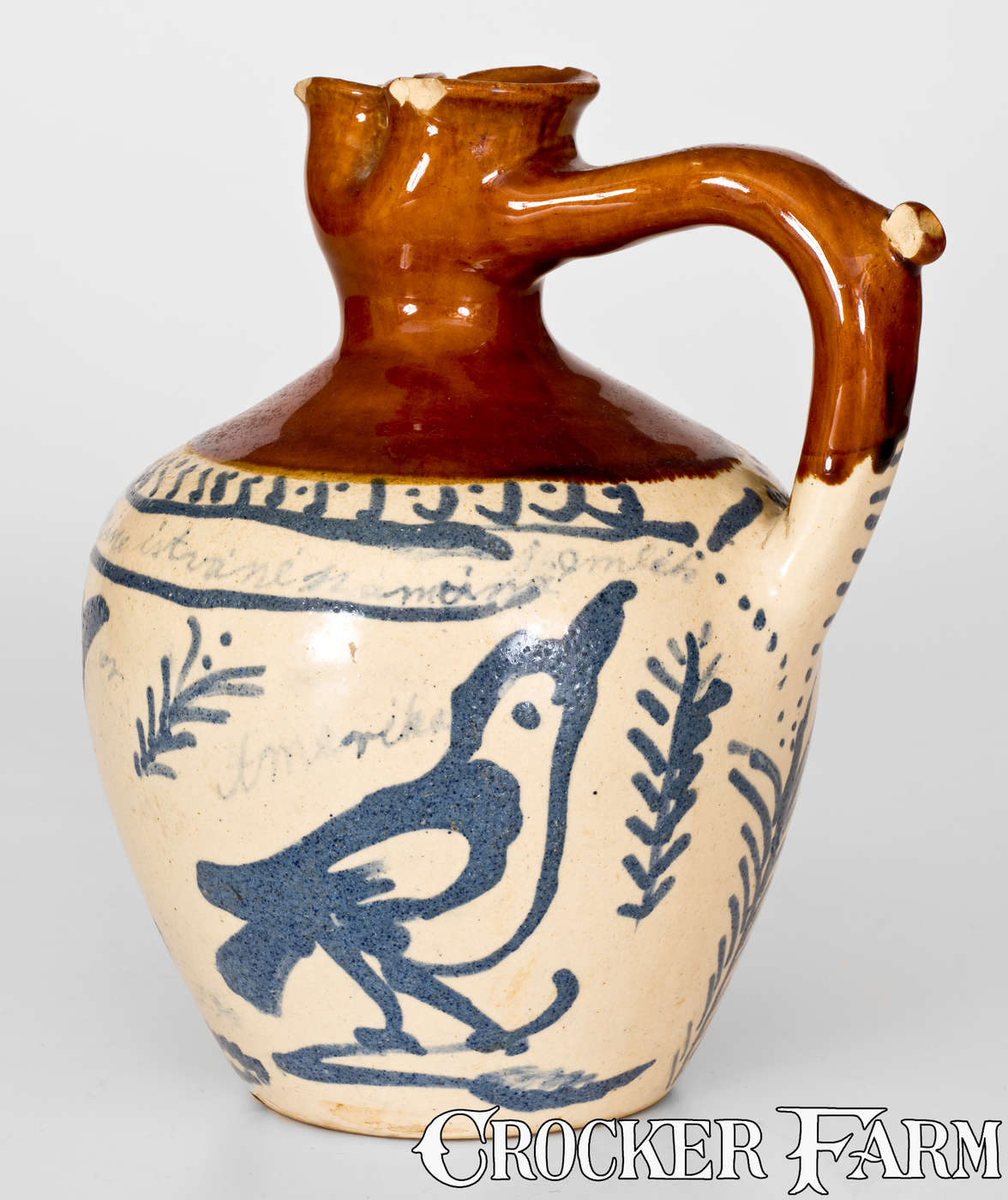 Extremely Rare Fulper (Flemington, NJ) Stoneware Puzzle Jug with