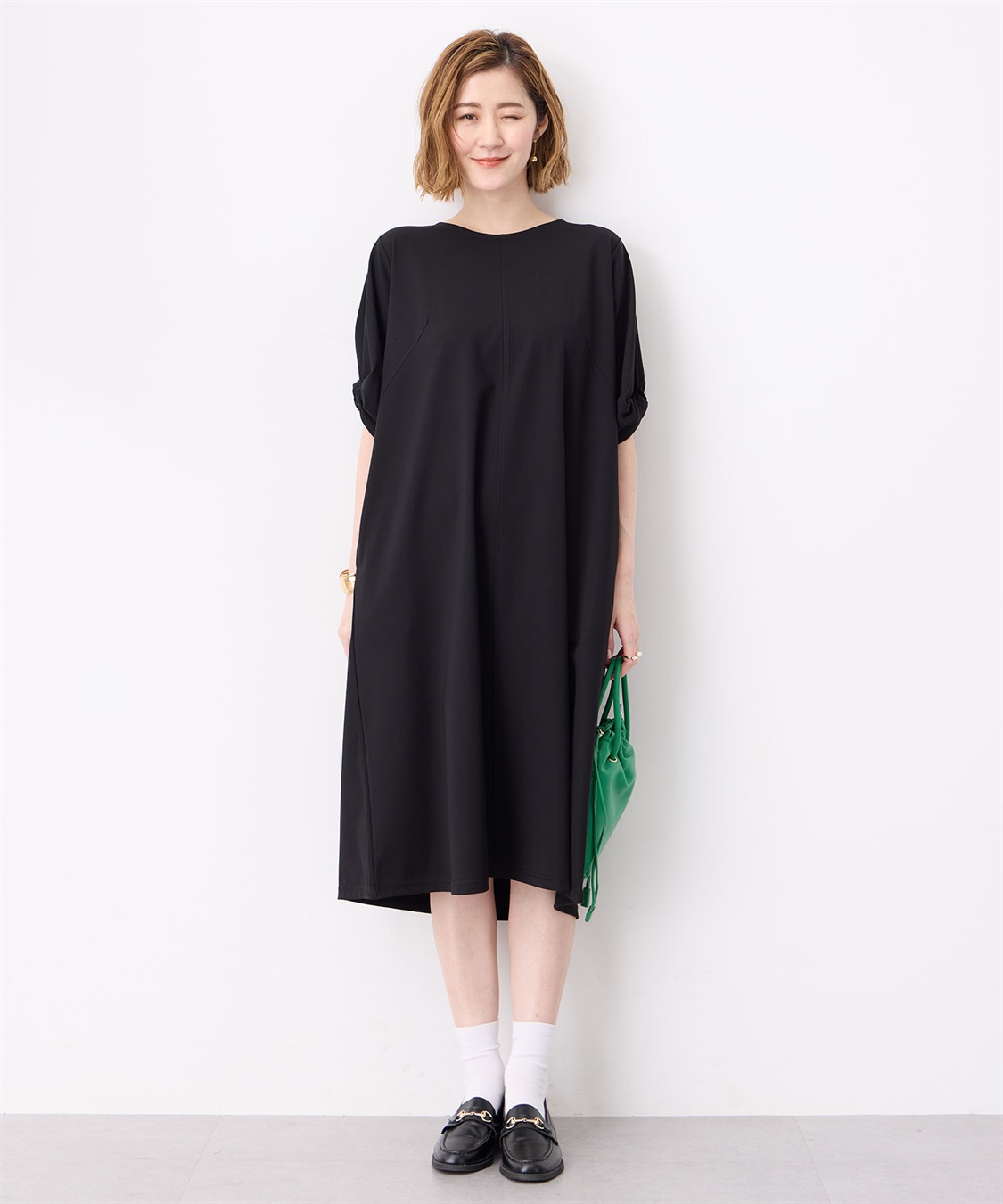 ねじりスリーブカノコワンピース Petit Honfleur｜クロスプラス公式