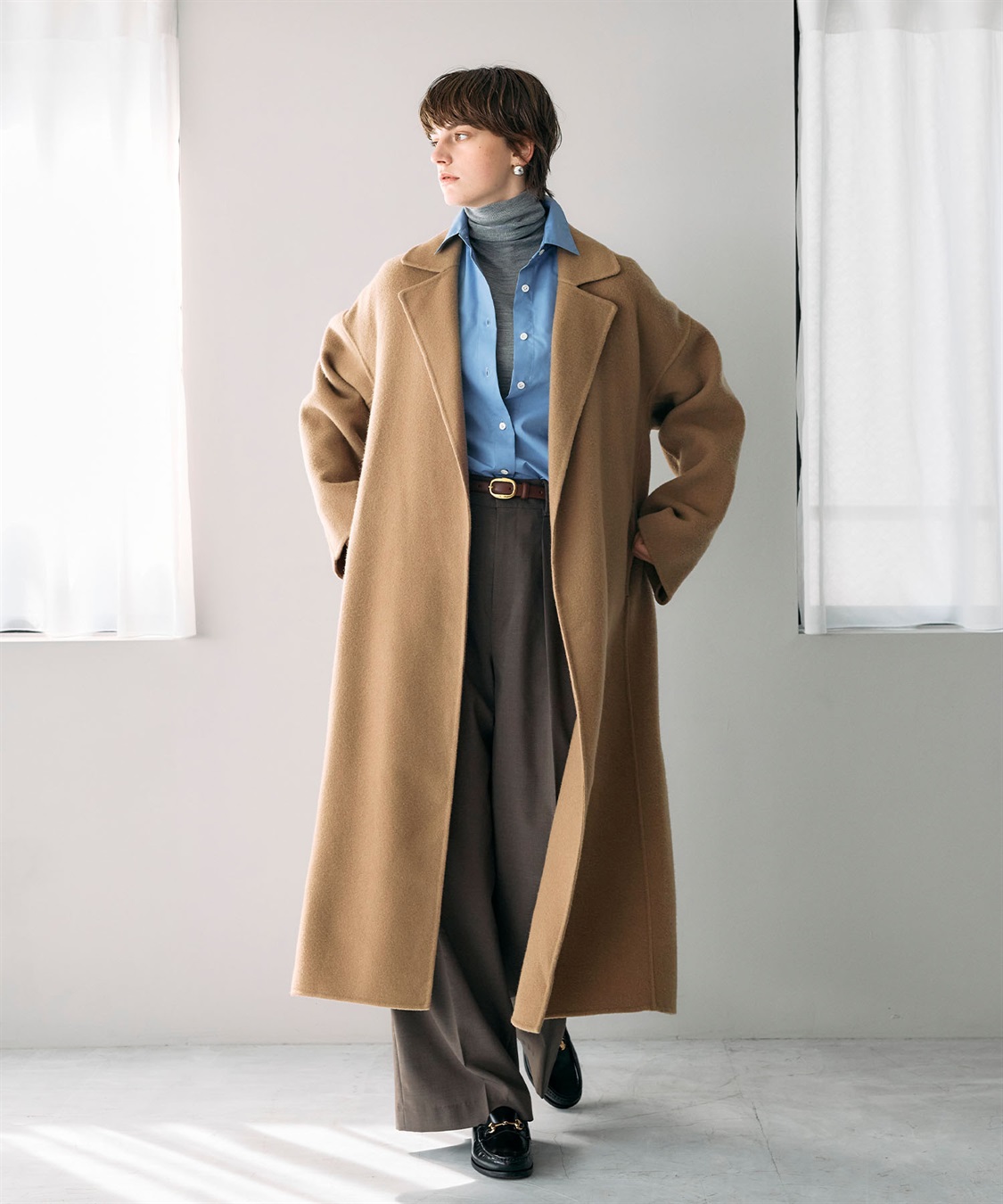 ウールメルトンロングリバーコート N.O.R.C｜クロスプラス公式通販サイト