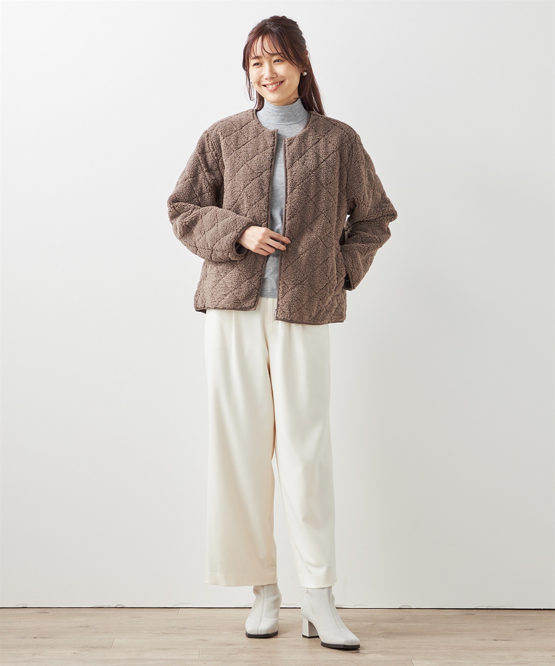 ボアキルトジャケット Petit Honfleur｜クロスプラス公式通販サイト