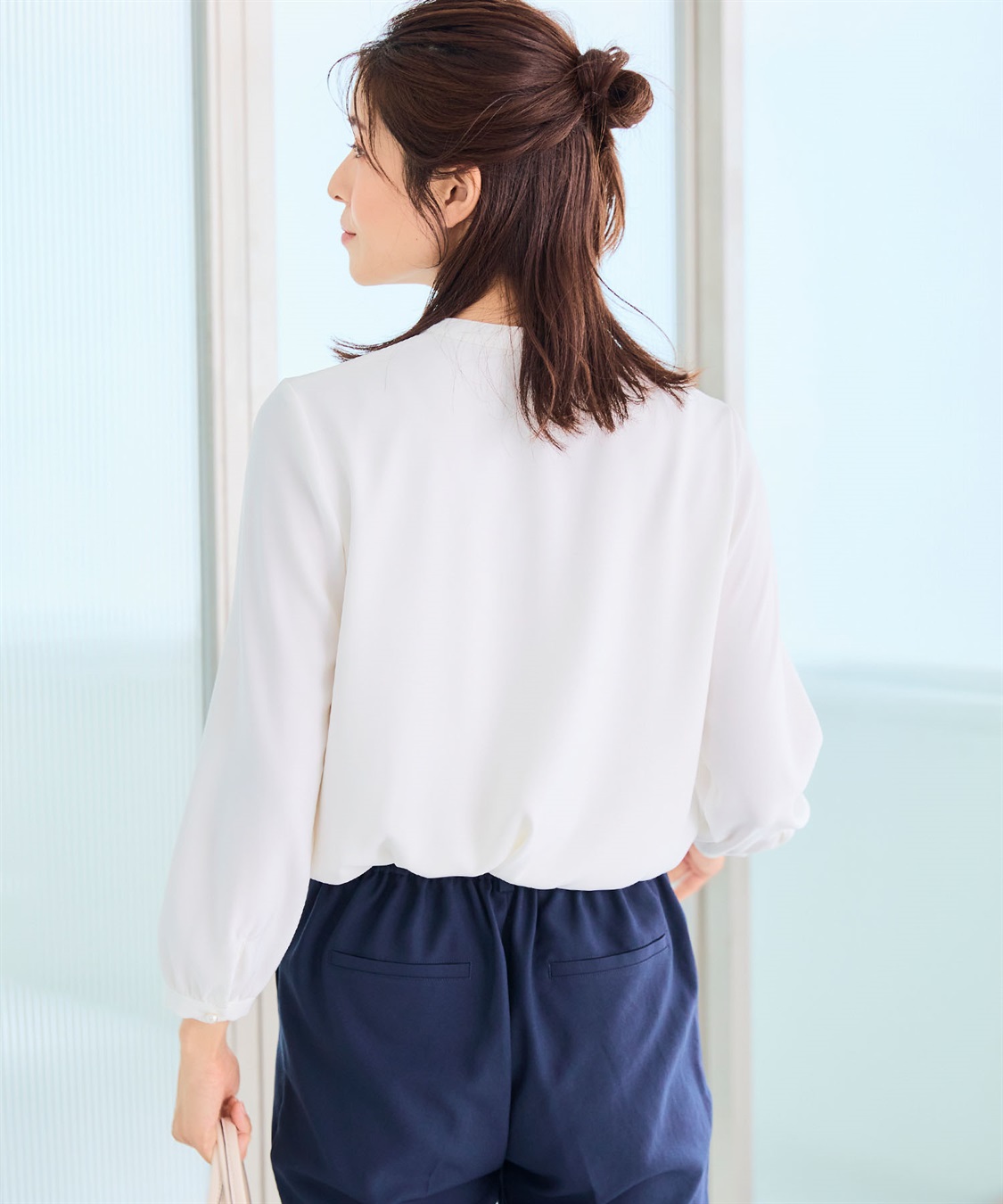 洗える》正解 ラッフルフリルブラウス【CF/クロスファンクション