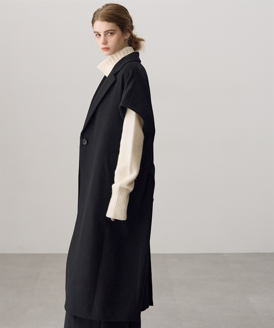 ウール混ロングベスト ATSURO TAYAMA｜クロスプラス公式通販サイト