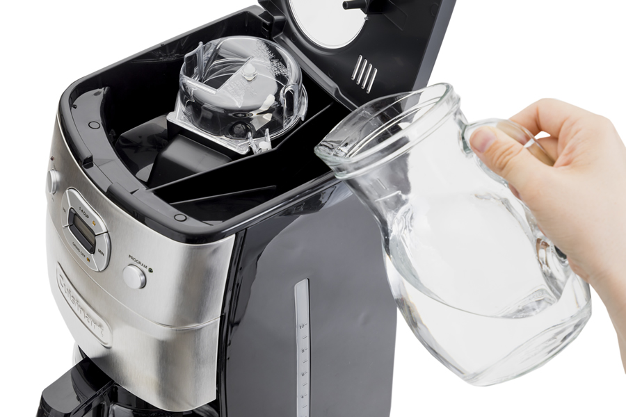 10カップ ミル付 全自動コーヒーメーカー 豆・粉両対応、予約