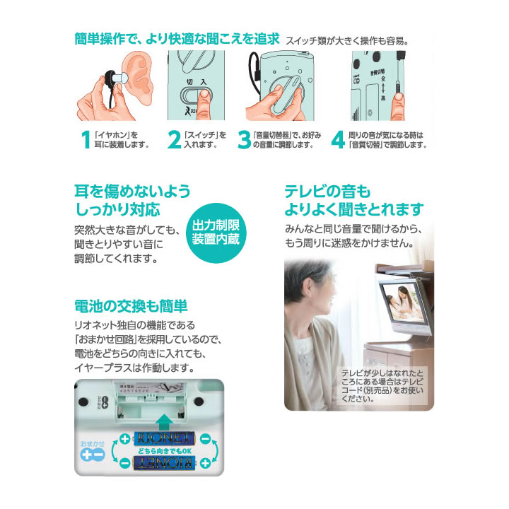 イヤープラス 介護補聴器 リオン HG-10 商品詳細｜介護ベッドの