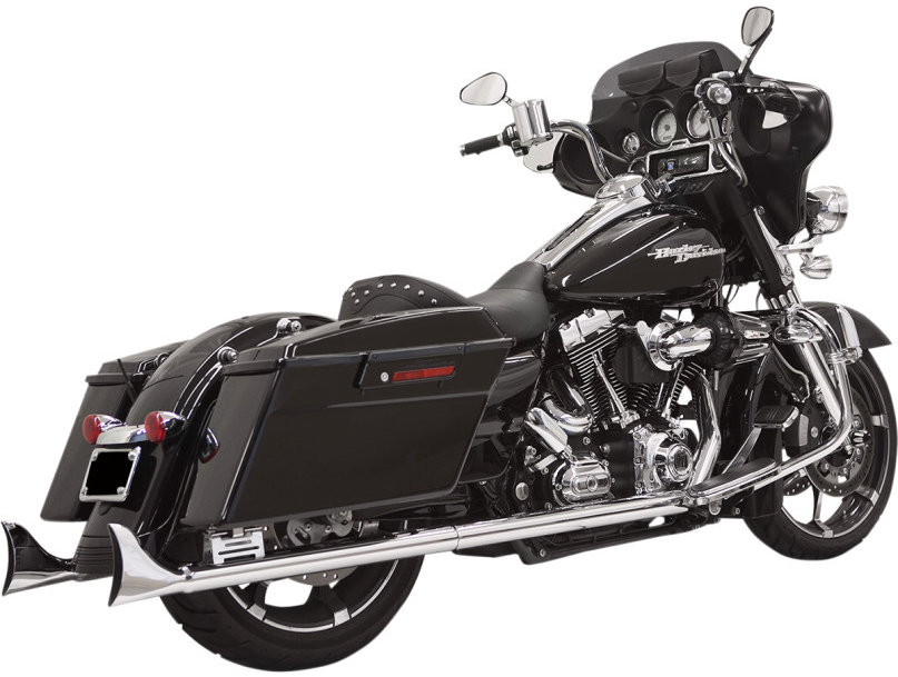 フィッシュテールスリップオンマフラー クローム - Bassani Xhaust