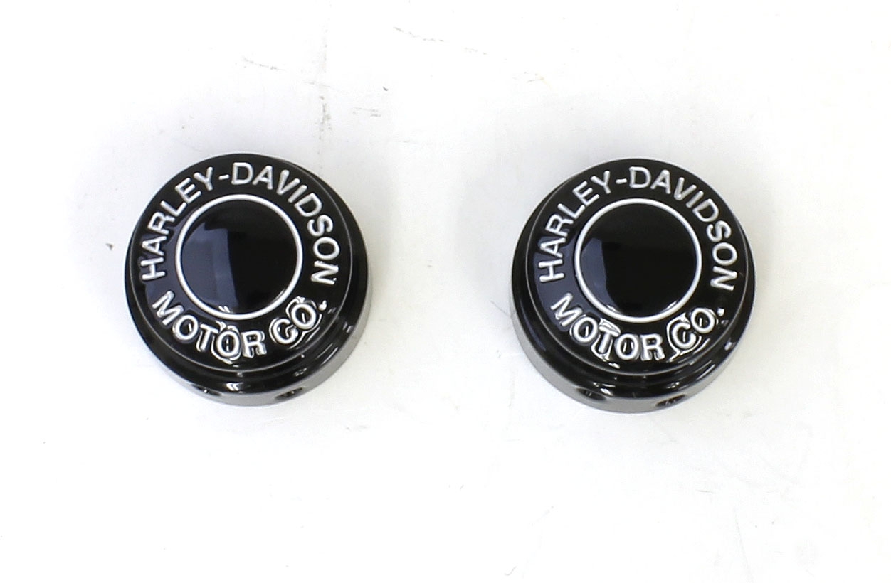 MOTOR フロントアクスルナットキットカバー ブラック - Harley