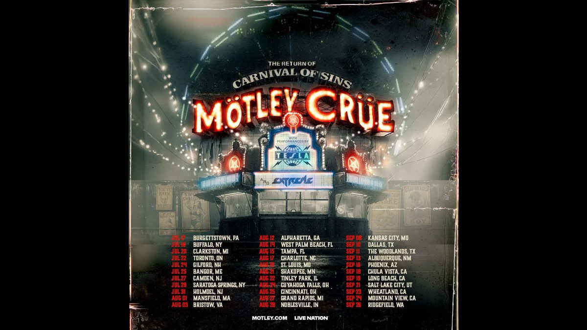 Motley Crue Announced 2026 North American Carnival Of Sins Tour