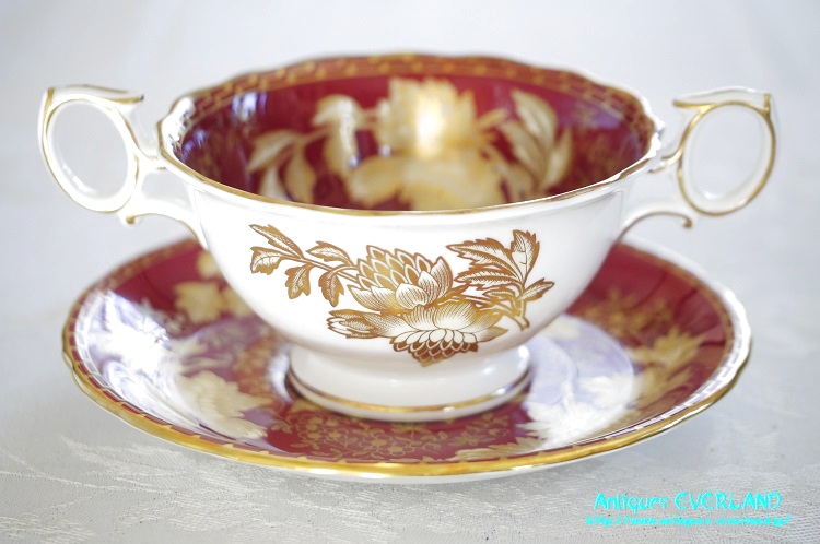 ウェッジウッド トンキン ルビー デミタスカップ＆ソーサー ①