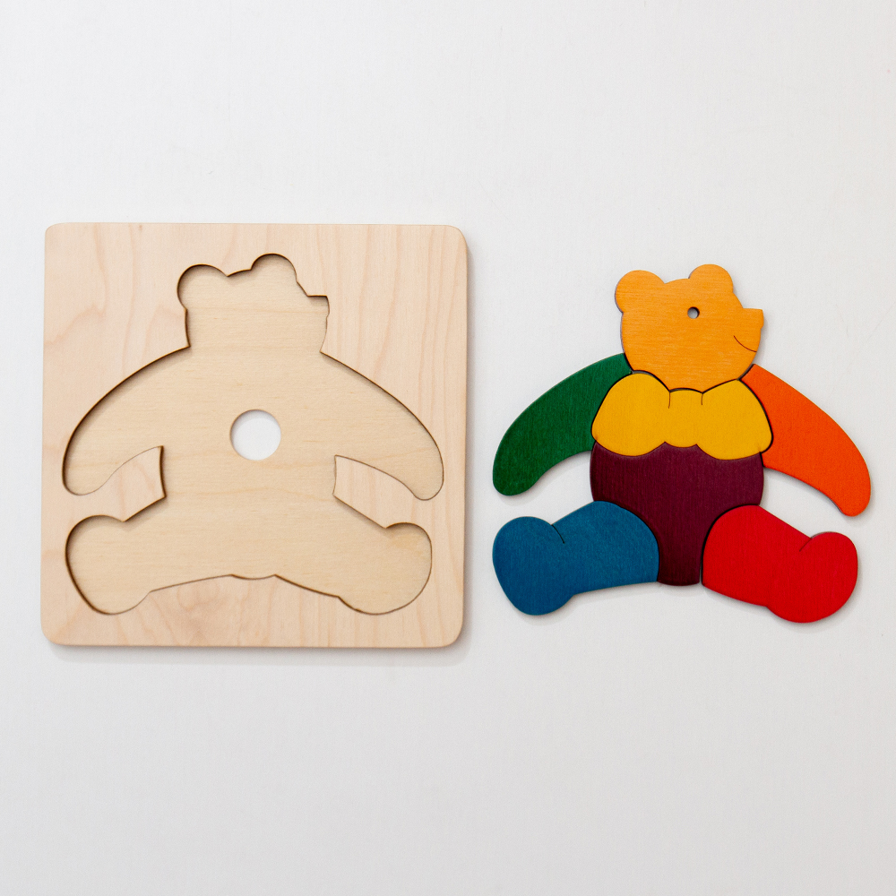 カラフルパズル「くま」[GL8160] [GeorgeLuckPuzzle/ジョージラック