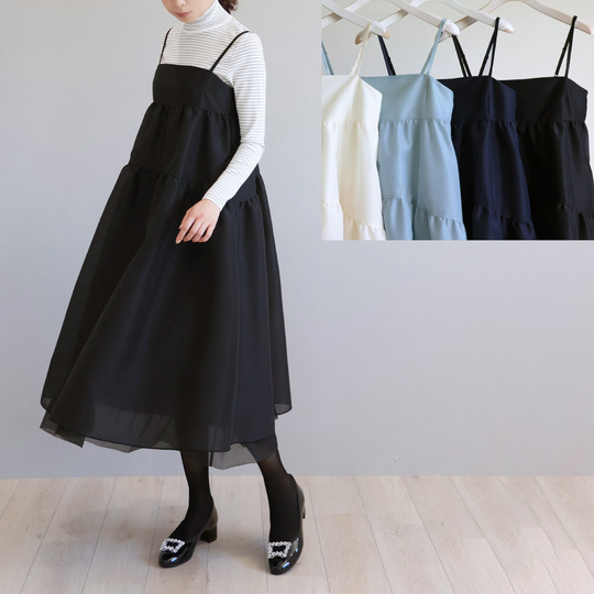 スパンオーガンジー ふんわりキャミドレス【JM2356BE】 商品詳細