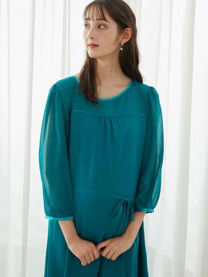 シアーソフトIラインワンピース マタニティ・授乳服【出産後も長く